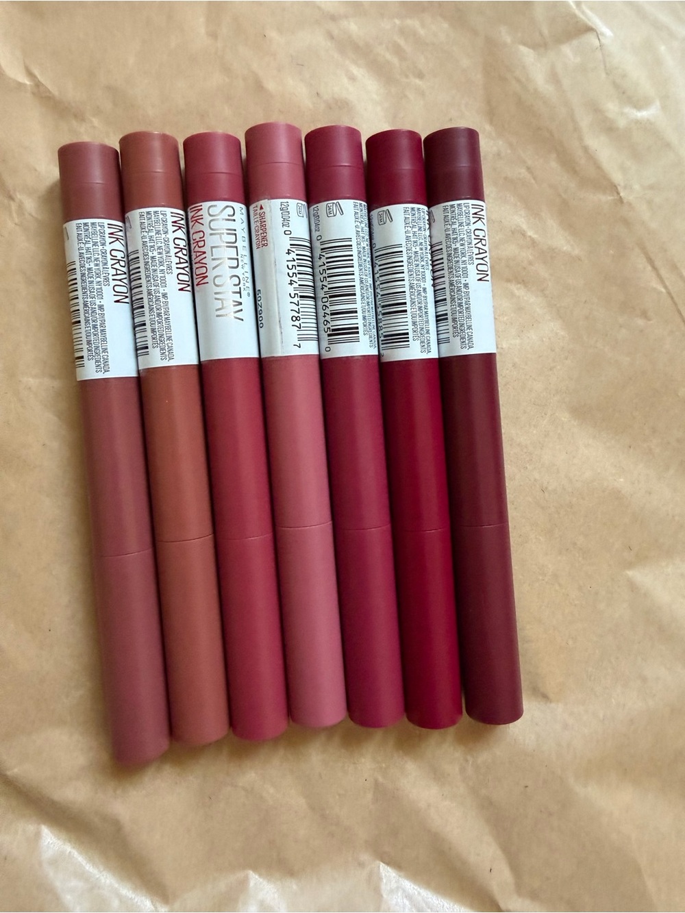 New Maybelline Lip Liners stick  Set in Nude, Mauve, Pink, Rose, Berry, Wine